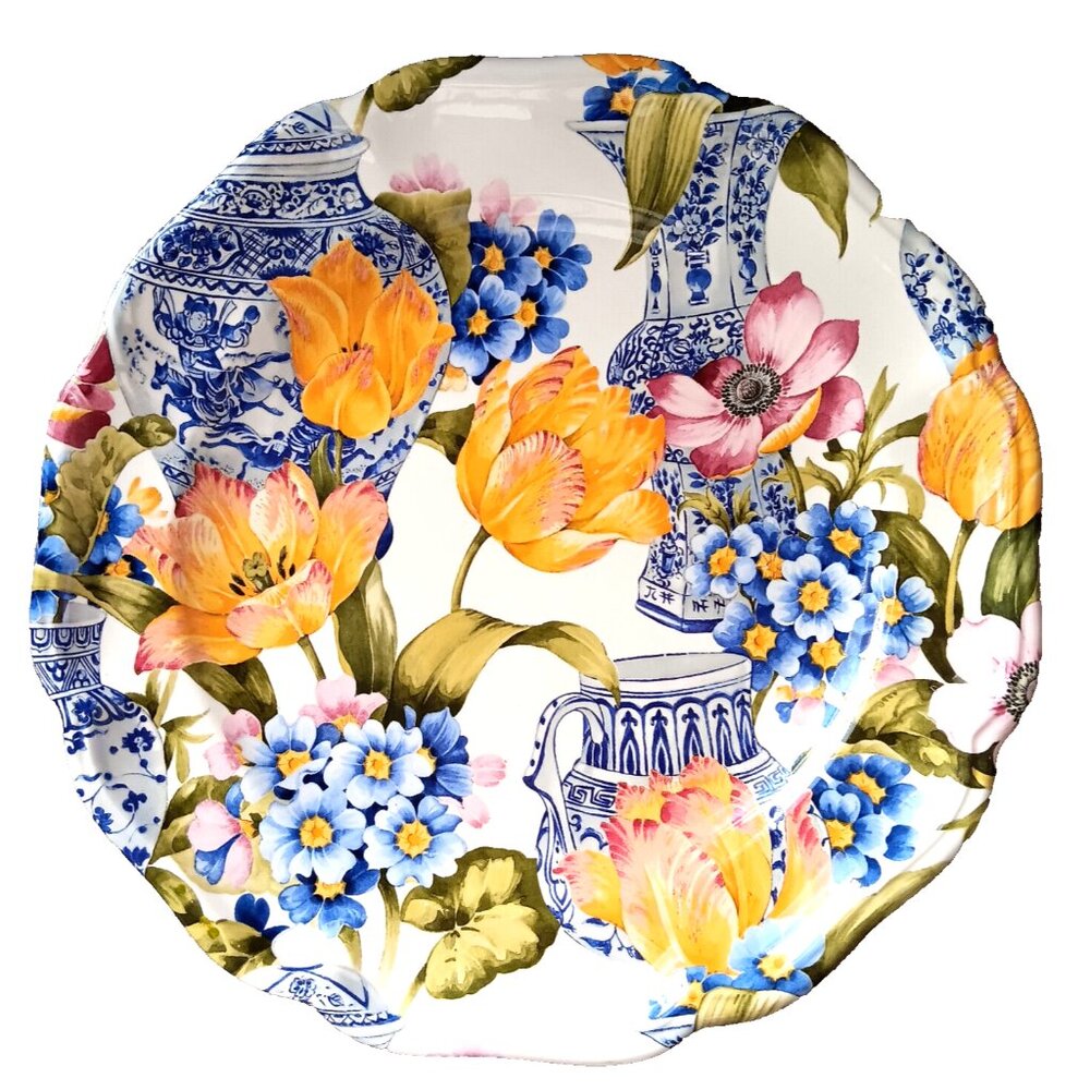 Email de Limoges 12" Plate Floral Teapot Pattern -MAYBE - See Below